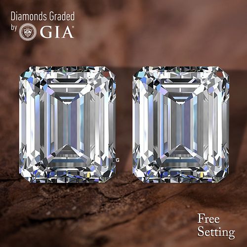 4.02 carat diamond pair, Emerald cut Diamonds GIA Graded 1) 2.01 ct, Color H, VS2 2) 2.01 ct, Color H, VS2. Appraised Value: $108,400 