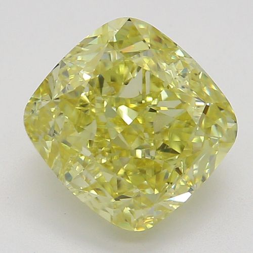 1.53 ct, Natural Fancy Intense Yellow Even Color, VVS1, Cushion cut Diamond (GIA Graded), Appraised Value: $42,800 