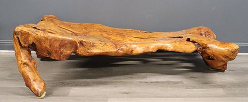 Large Freeform Wood Sculptural Table
