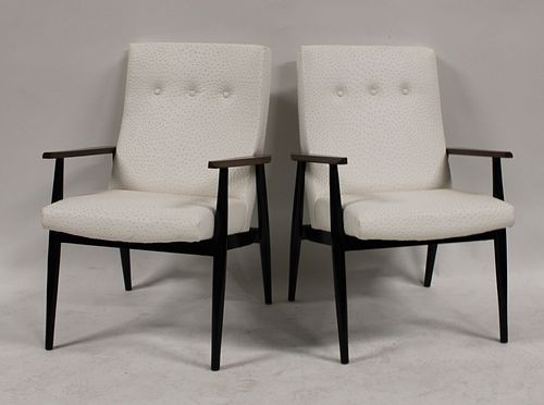 A Pair Midcentury Style Arm Chairs.