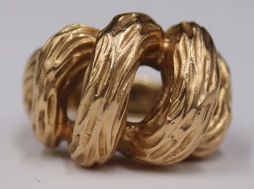 JEWELRY. Signed B&F Chunky 14kt Gold Ring.