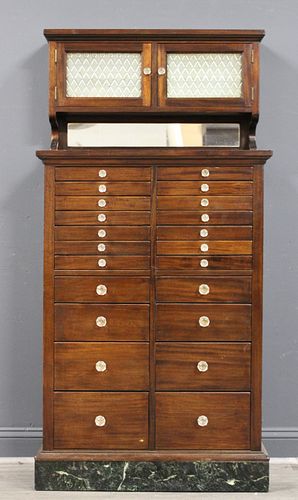 Antique Multi Drawer Dental Cabinet With Step