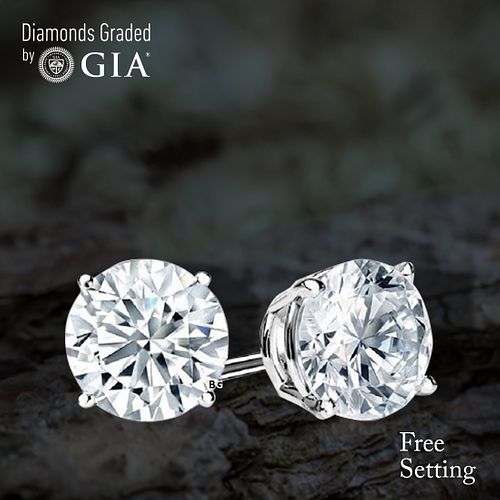 6.01 carat diamond pair, Round cut Diamonds GIA Graded 1) 3.00 ct, Color G, VS2 2) 3.01 ct, Color G, VS2. Appraised Value: $331,200 
