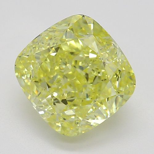 1.52 ct, Natural Fancy Intense Yellow Even Color, VS2, Cushion cut Diamond (GIA Graded), Appraised Value: $41,600 