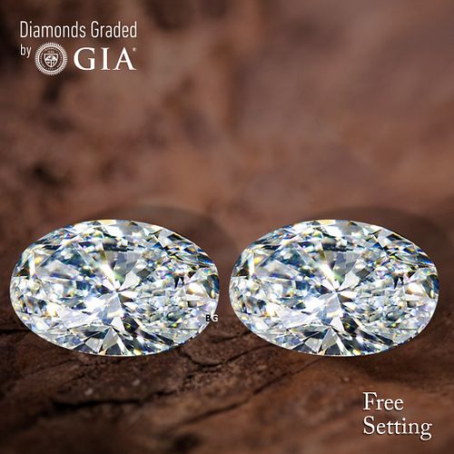5.02 carat diamond pair, Oval cut Diamonds GIA Graded 1) 2.51 ct, Color D, VS1 2) 2.51 ct, Color D, VS1. Appraised Value: $214,600 