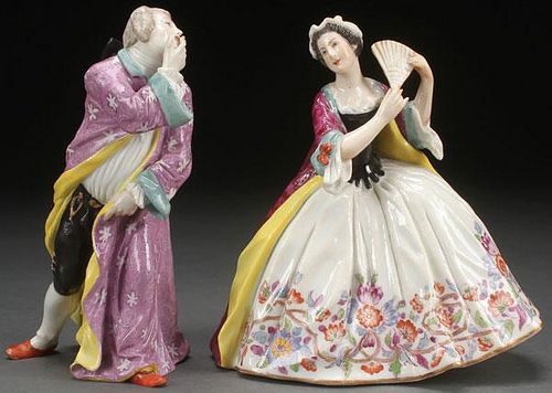 A PAIR OF SAMSON FRENCH PORCELAIN FIGURES