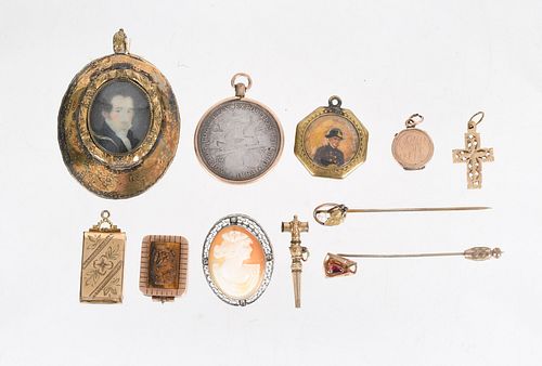 A Group of Antique Gold Filled Jewelry