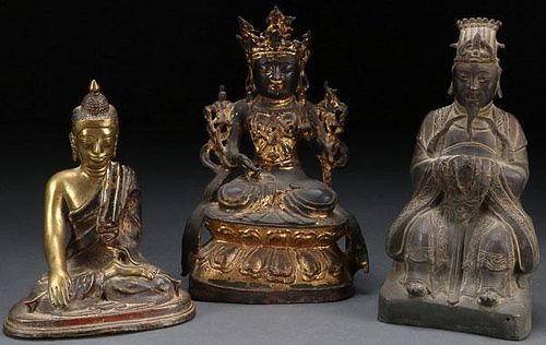 A THREE PIECE GROUP OF CHINESE AND SINO-TIBETAN