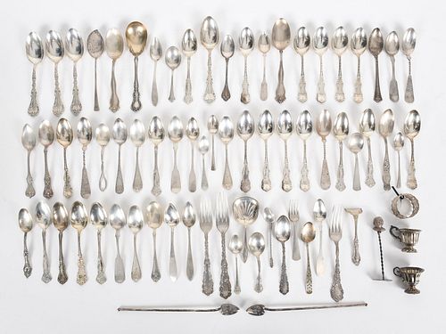 A Large Group of Sterling Silver Flatware