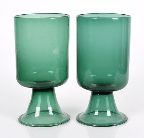 A Pair of Large Blown Glass Vases