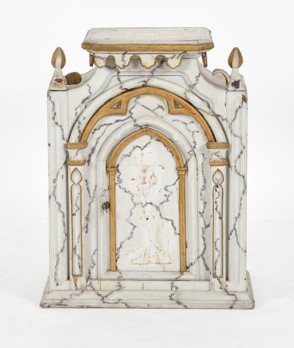 Continental Baroque Style Painted Table Cabinet