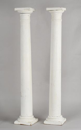 Pair of Neoclassical Style Painted Doric Columns