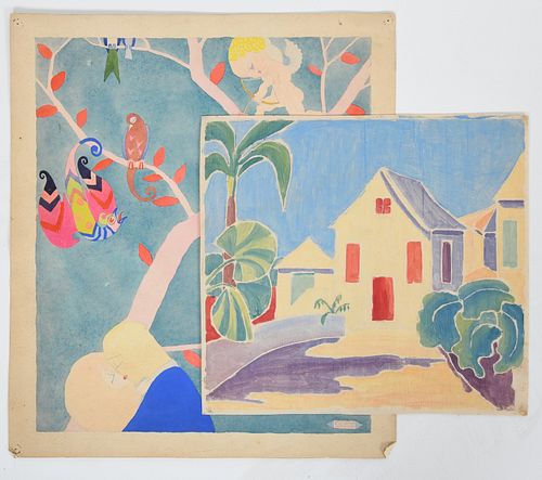 Coulton Waugh (1896 - 1973) Two Watercolors