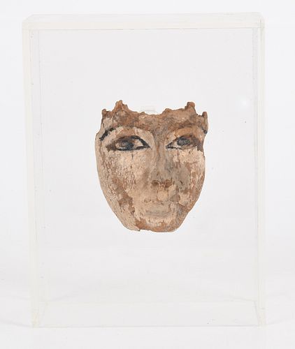 An Ancient Egyptian Wooden Mask Fragment