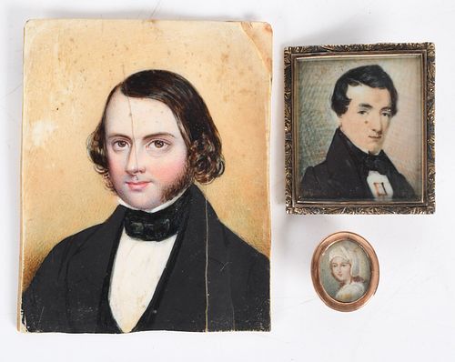 Three 19th Century Portrait Miniatures