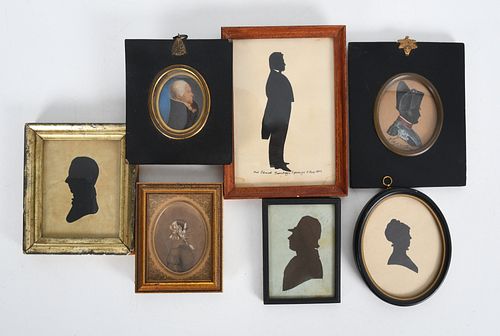 A Group of Silhouette Portrait Miniatures