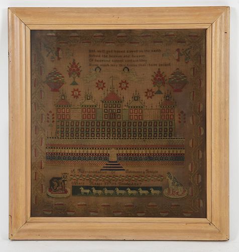 A Large Sampler by Mary Heaps, 1847