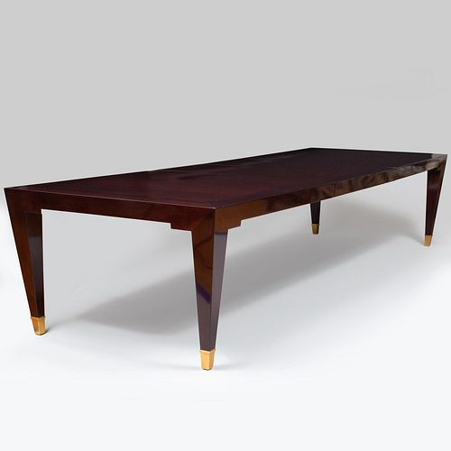 Donghia Inlaid Mahogany and Parcel-Gilt Dining Table, Paris