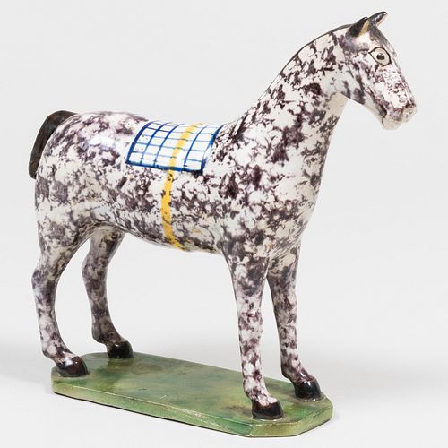 Leeds Type Pearlware Figure of a Horse