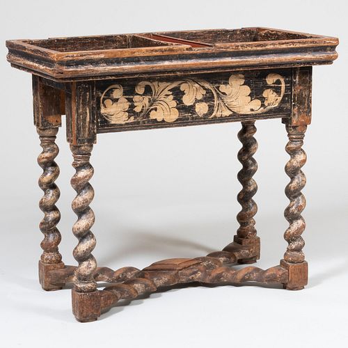 Continental Baroque Style Painted Games Table