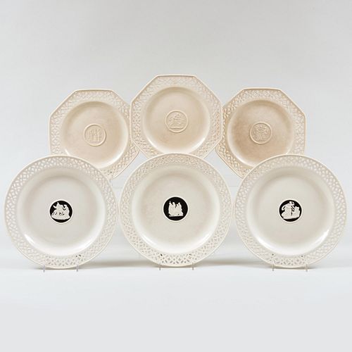 Two Sets of Wedgwood Creamware Plates