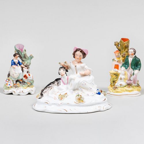 Group of Three Staffordshire Figure Groups