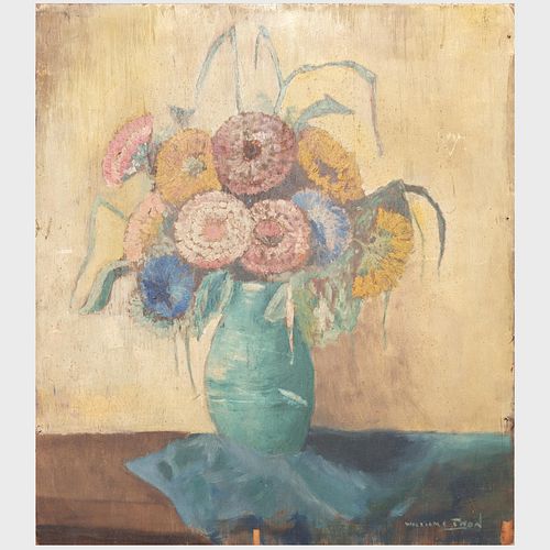 William Thon (1906-2000): My Ship Coming In and Flower Still Life