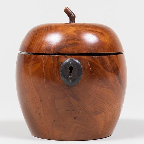 Fruitwood Tea Caddy in the Shape of an Apple