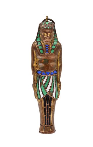 Art Deco 1920 Egyptian Revival Pharaoh Retractable Pencil Pendant