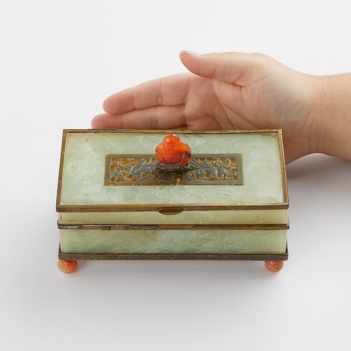 Chinese Agate & Serpentine Box