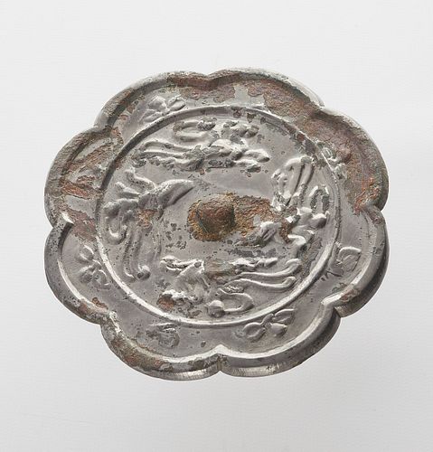 Chinese Tang Dynasty Immortal Riding Beast Mirror