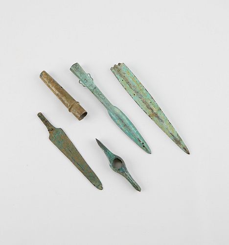 5 Chinese Archaic Bronze Weapons