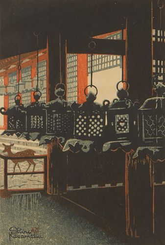 Kasamatsu Shiro "Kasuga Shrine" Woodblock Print