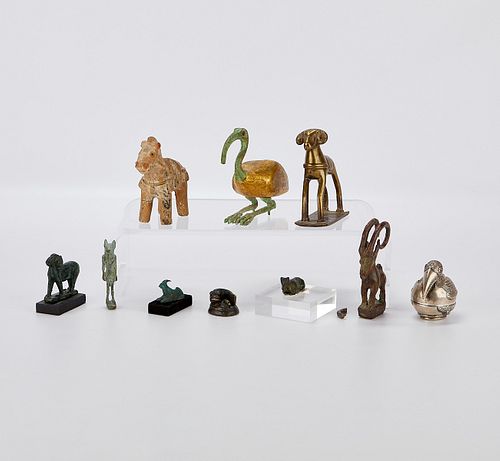10 Modern and Archaic Animal Figurines