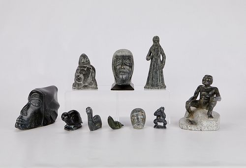 Group of 10 Inuit Stone Carvings
