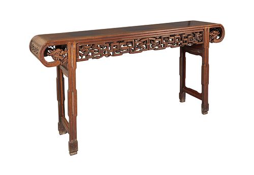Chinese Hardwood Altar Table w/ Dragons