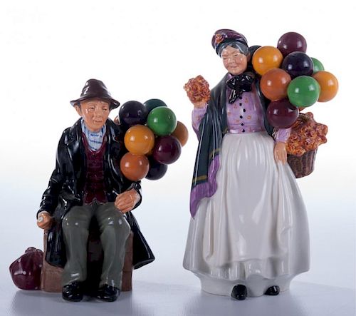 Royal Doulton Balloon Figurine Pair