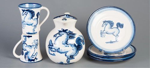 M.A. Hadley "Blue Horse" Pottery Collection