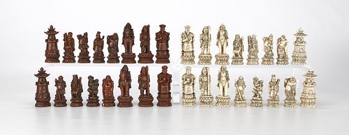 Nigri Italian Resin Chinese Ming Chess Set