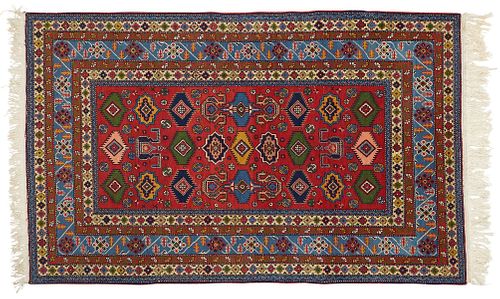 Caucasian or Turkish Wool Rug 6'8" x 4'2"