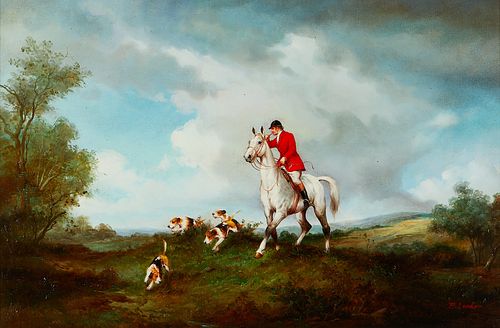 Benjamin Lander Fox Hunt Oil Painting