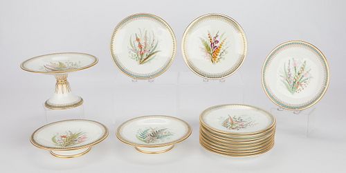 Grp 15 Royal Worcester Hand Painted China 1875