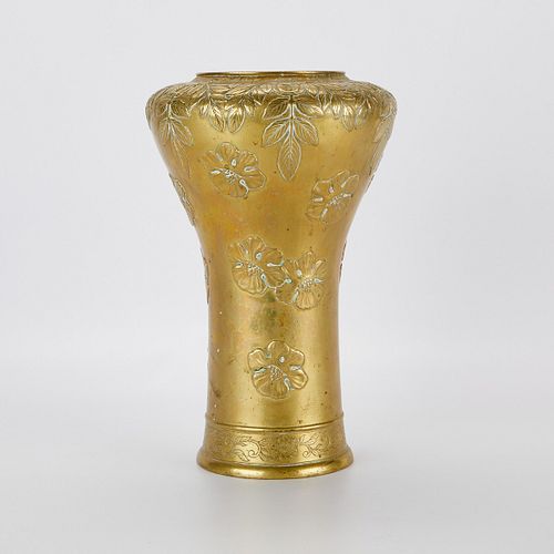 Large French Bronze Art Nouveau Vase