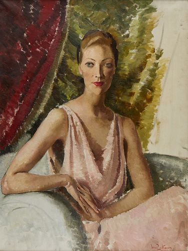 Doris Clare Zinkeisen Portrait Oil Painting