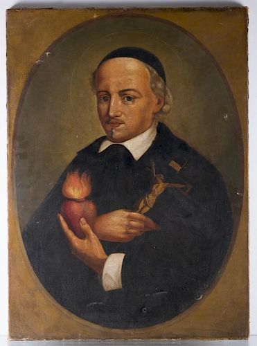 Saint Jean Eudes Portrait Oil on Canvas C 1700s sold at auction on 19th  November | Bidsquare