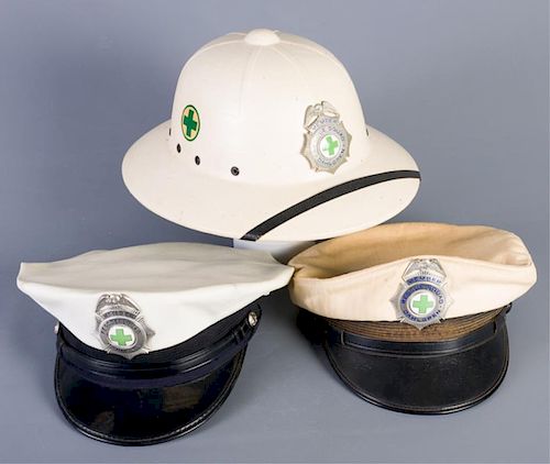 Vintage Dahlgren,VA  Rescue Squad Uniform Hat Trio