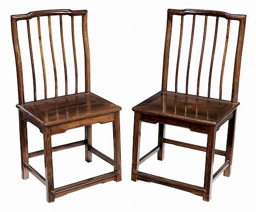 Pair of Hardwood Side Chairs