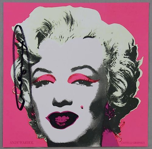 WARHOL, Andy. Signed Silkscreen "Marilyn", 1981.