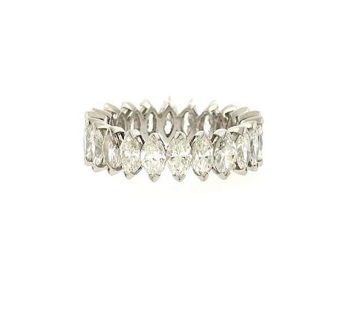 Platinum 4.50ctw Diamond Eternity Wedding Band Ring
