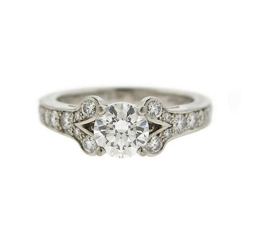 Cartier Platinum VVS2 D 0.91ct Diamond Engagement Ring
